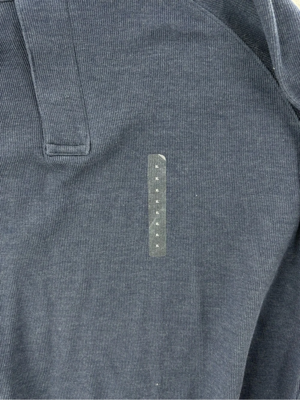GAP Men's Navy Half-Placket Pullover Sweatshirt